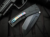 Medford Marauder-H Folder faced/Flamed "Starry Night" Titanium Body w/ S45VN PVD Tanto Blade (3.75")