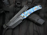 Medford Marauder-H Folder faced/Flamed "Starry Night" Titanium Body w/ S45VN PVD Tanto Blade (3.75")