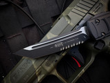 Microtech Ultratech II T/E Tactical Black Aluminum Body w/ Tactical Black Partially Serrated Blade (3.4") 123II-2TS S/N 002