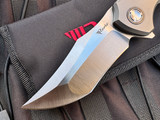 PRE-OWNED Reate Tiger Folder Milled Diamond Pattern Titanium Body w/ M390 Satin Plain Edge Blade (3.5")