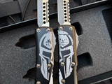 PRE-OWNED Microtech UTX-85 Set Molon Labe HellHound/Warhound Combo 719-10SETMLS