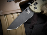Benchmade Redoubt Axis Lock Folder Ranger Green Grivoy Body w/ CPM-D2 Black Tanto Plain Edge Blade (3.53") 431BK-1