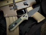 Benchmade Redoubt Axis Lock Folder Ranger Green Grivoy Body w/ CPM-D2 Black Tanto Plain Edge Blade (3.53") 431BK-1
