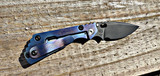 Strider PT Folder Magnacut Plain edge w/Flamed Ti body