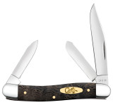 Case Knives Smooth Medium Stockman Black Curly Oak Wood SS 14001