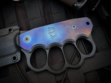 Blackside Customs Trench Boss Heat Anodized Scales w/ PSB27 Plain Edge Blade (5.75")