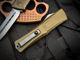 Microtech Combat Troodon D/E OD Green Aluminum Body w/ M390MK Satin Plain Edge Blade (3.8") 1142-4OD