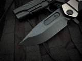 Medford Fighter Flipper PVD Faced Silver Flats Body w/ S45VN PVD Plain Edge Blade (4.25")