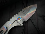 Medford Genesis T Folder Old School Tumbled Titanium Body and Flamed Hardware w/ S45VN Vulcan Drop Point Blade (3.3")
