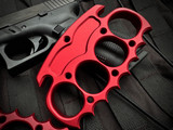 NCC Knives Spiked Grapnel Knuckles Red T6 Aluminum
