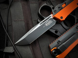 Microtech Glykon T/E Black and Orange Aluminum/Titanium Body w/ Black Plain Edge Blade (3.75") 185-1OR