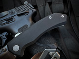 Tactile Knife Co Chupacabra Superlock Folder Black Aluminum Body w/ Magnacut Satin Plain Edge Blade (3.3") 20-CP-MC02-ALAB