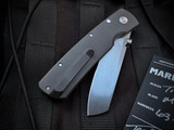 Tactile Knife Co Mariner II Terzuola Folder Tumbled Titanium Body w/ Magnacut Tumbled Plain Edge Blade (3") 20-MAR-MCTU-TT01
