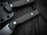 Tactile Knife Co Dreadeye Fixed Blade Black Richlite Micarta Handles w/ Magnacut Stonewashed Plain Edge Blade (2.75") 20-DK-MC01-RMBL
