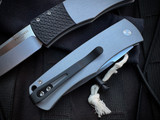 Pro-Tech Knives Whisker’s Design Magic Hidden Bolster Release Auto Folder Grey Aluminum Body w/ 154CM Stonewashed Plain Edge (3.125") BR-1.3 LTD-Grey