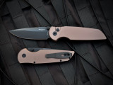 Pro-Tech TR-3 Integrity Button Lock Folder FDE Aluminum Body w/ S35VN DLC Black Plain Edge Blade (3.5") INT103-FDE