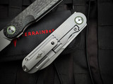 Terrain 365 Narwhal-AT Titanium and Carbon Fiber Body w/ Terravantium Bead Blast Plain Edge Blade (3.54")