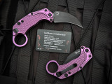 Reate Exo-K Gravity Karambit Folder Purple Aluminum Body w/ Bohler N690 Black plain Edge Blade (3")