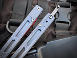 Maxace Banshee V2 Balisong Butterfly Knife Grey G10 Handles w/ Satin Plain Edge Blade (4.6") MBIV02