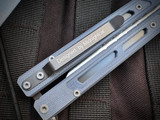 Maxace Banshee V2 Balisong Butterfly Knife Grey G10 Handles w/ Satin Plain Edge Blade (4.6") MBIV02