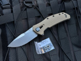PRE-OWNED Zero Tolerance 0308 Flipper Coyote G10 and Titanium Body w/ 20CV Stonewashed Plain Edge Blade (3.75”) 0308