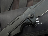 PRE-OWNED WE Knives Chimera Black Titanium Body w/ CPM S35VN Black Stonewashed Plain Edge Blade (3.9") 814C