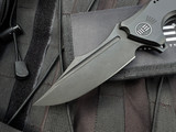 PRE-OWNED WE Knives Chimera Black Titanium Body w/ CPM S35VN Black Stonewashed Plain Edge Blade (3.9") 814C