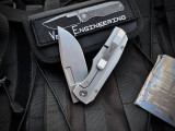 Vero Engineering Nova Mini Folder Titanium Body w/ M390 Stonewashed Plain Edge Blade (3.25")