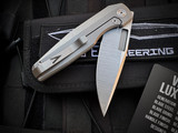 Vero Engineering Lux 3.3 Folder Titanium Body w/ M390 Belt Satin Plain Edge Blade (3.25")