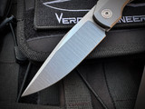 Vero Engineering Lux 3.3 Folder Titanium Body w/ M390 Belt Satin Plain Edge Blade (3.25")