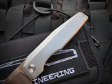 Vero Engineering Lux 3.3 Folder Titanium Body w/ M390 Hand Rubbed Satin Plain Edge Blade (3.25")