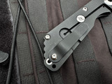 PRE-OWNED Strider SnG Folder Black Body w/ Magnacut Black Plain Edge Blade