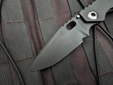 PRE-OWNED Strider SnG Folder Black Body w/ Magnacut Black Plain Edge Blade