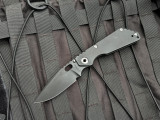 PRE-OWNED Strider SnG Folder Black Body w/ Magnacut Black Plain Edge Blade