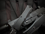 Microtech Hera II Mini D/E Black Aluminum Body w/ M390MK Tactical Black Partially Serrated Blade (2.875") 1702M-2T