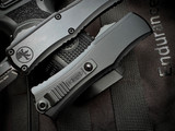 Microtech Hera II Mini D/E Black Aluminum Body w/ M390MK Tactical Black Full Serrated Blade (2.875") 1702M-3T