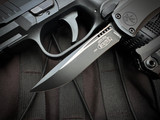 Microtech Hera II Mini Recurve Tactical Black Aluminum Body w/ M390MK Black Plain Edge Blade (2.875") 1705M-1T