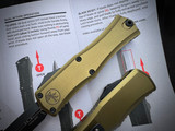 Microtech Hera II Mini D/E OD Green Aluminum Body w/ M390MK Black Plain Edge Blade (2.875") 1702M-1OD
