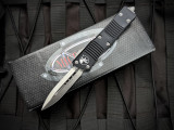 2018 Microtech Troodon D/E Black Aluminum Body w/ Satin Plain Edge Blade (3") 138-4