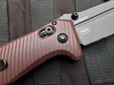 CONSIGNMENT Benchmade Adamas Folder Maroon AWT Scales w/ CPM-Cruwear Plain Edge Blade (3.82") 275GY-1