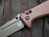 CONSIGNMENT Benchmade Adamas Folder Maroon AWT Scales w/ CPM-Cruwear Plain Edge Blade (3.82") 275GY-1