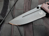 CONSIGNMENT Benchmade Adamas Folder Maroon AWT Scales w/ CPM-Cruwear Plain Edge Blade (3.82") 275GY-1