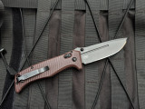 CONSIGNMENT Benchmade Adamas Folder Maroon AWT Scales w/ CPM-Cruwear Plain Edge Blade (3.82") 275GY-1