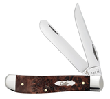 Case Brown Maple Burl Wood Mini Trapper 64062