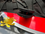 PRE-OWNED Spyderco Paramilitary 3 Salt Series Black Grooved G10 Scales w/ Magnacut Black Plain Edge Blade (3") C223GMCBKP