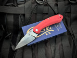 Case Westline Assisted Folder Red Aluminum Body w/ S35VN Stonewashed Plain Edge Blade (3.19") 36551
