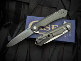 Case Kinzua Flipper Spearpoint OD Green Anodized Body w/ S35VN Stonewashed Partially Serrated Blade (3.4”) 64632