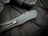Heretic Knives Hydra V4 S/E Black Aluminum Body w/ Magnacut Battleworn DLC Black Plain Edge Blade H407-16A