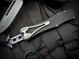 Heretic Knives Hydra V4 S/E Black Aluminum Body w/ Magnacut Stonewashed Plain Edge Blade H407-2A