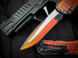 Heretic Knives Manticore X Recurve Cel Shade Orange Aluminum Body w/ Magnacut Cel Shade Orange Plain Edge Blade (3.75") H033F-CS-OG